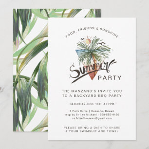 Havana Nights   Summer Backyard Party Einladung