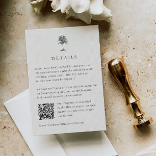 Havana Palm Wedding Details QR Code UAWG Begleitkarte