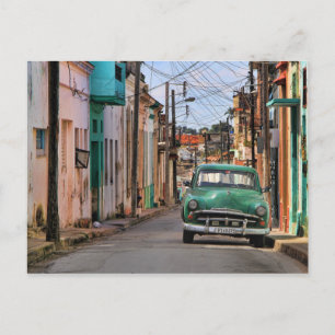 Havana Street Oldtimer Car Kuba Reisefotografie Postkarte