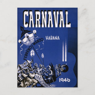 Havana Vintage Travel Poster Zurück Postkarte