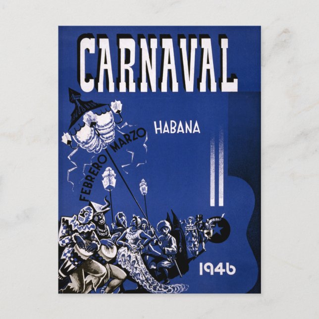 Havana Vintage Travel Poster Zurück Postkarte (Vorderseite)