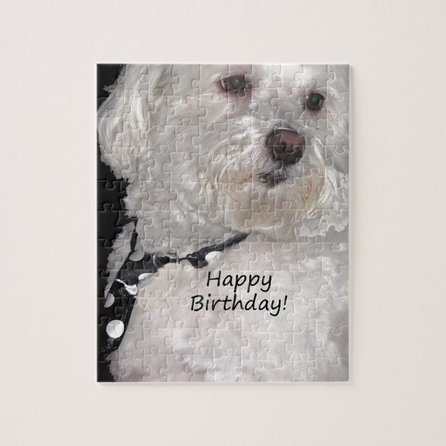 Havanese alles Gute zum Geburtstag Puzzle (Vertikal)