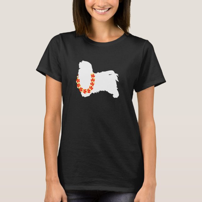Havanese Aloha Hawaiian Lei Dog T-Shirt (Vorderseite)