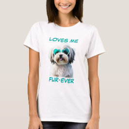 Havanese Aquamarin Minze Herz Herz Herz-Shaped Son T-Shirt