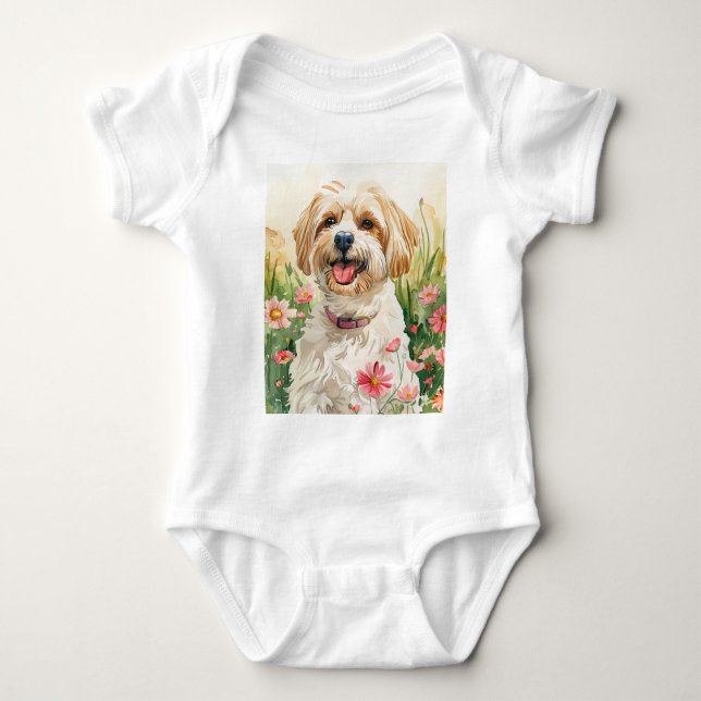 Havanese Baby Bodysuit Strampler (Vorderseite)