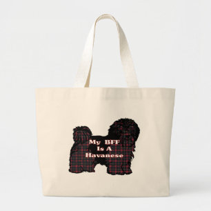 HAVANESE BESTE FREUNDIN Geschenke Jumbo Stoffbeutel