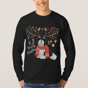 Havanese Christmas Reindeer Dog T-Shirt