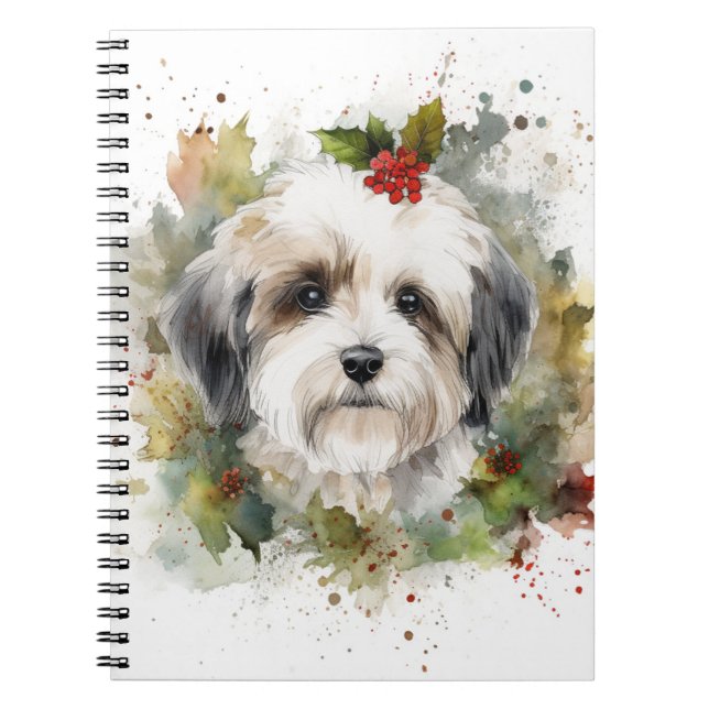 Havanese Christmas Wreath Festivals Notizblock (Vorderseite)