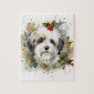 Havanese Christmas Wreath Festivals Puzzle