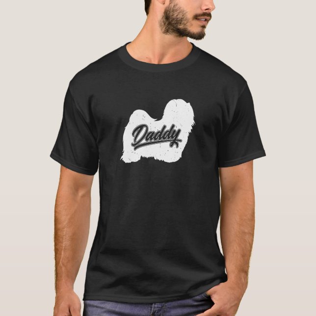 Havanese Daddy Dog Eigentümer Papa Väter von Havan T-Shirt (Vorderseite)