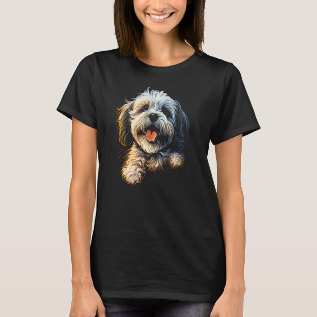 Havanese Dog Bolonka Shih Tzu Lhasa Apso Maltese G T-Shirt (Vorderseite)