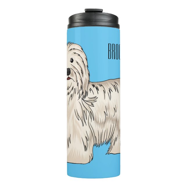Havanese dog cartoon illustration thermosbecher (Vorderseite)