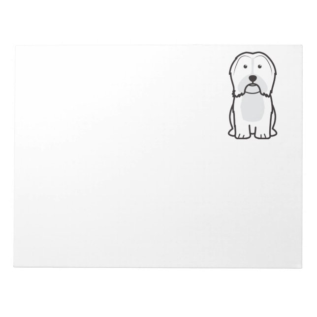 Havanese Dog Cartoon Notizblock (Vorderseite)