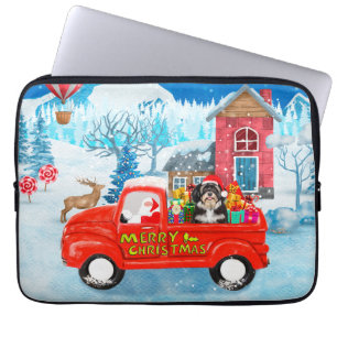 Havanese Dog Christmas Delivery LKW Schnee Laptopschutzhülle