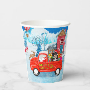 Havanese Dog Christmas Delivery LKW Schnee Pappbecher