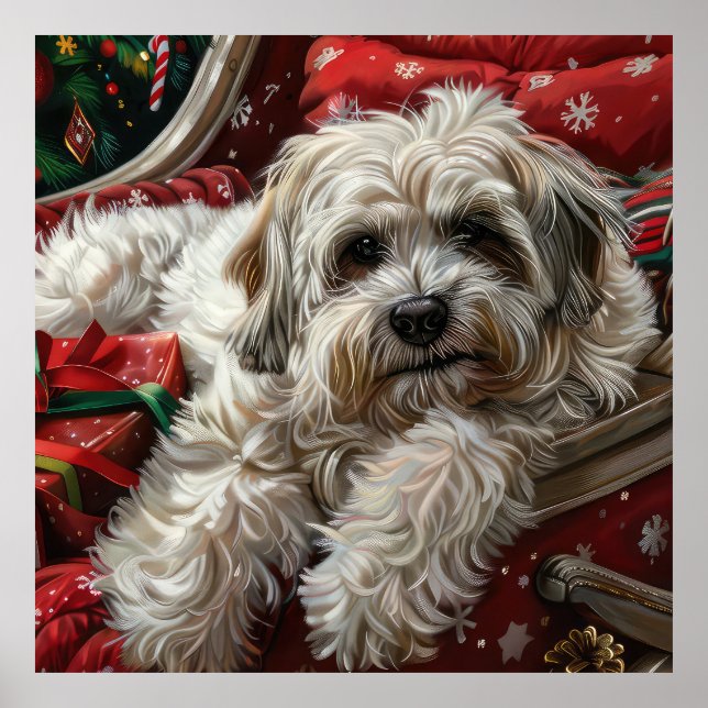 Havanese Dog Christmas Festival Poster (Vorne)