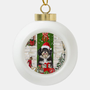 Havanese Dog Christmas Keramik Kugel-Ornament