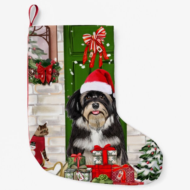Havanese Dog Christmas Kleiner Weihnachtsstrumpf (Vorderseite)