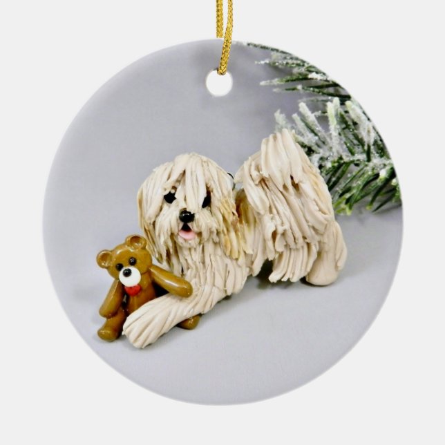 Havanese Dog Christmas Ornament (Vorne)