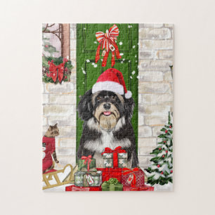 Havanese Dog Christmas Puzzle