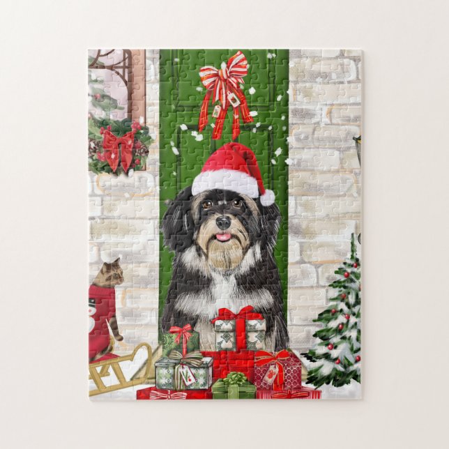 Havanese Dog Christmas Puzzle (Vertikal)