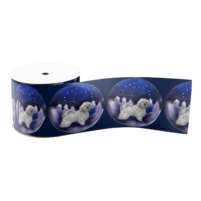 Havanese Dog Christmas Ripsband (Spule)
