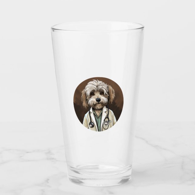 Havanese Dog Doctor Glas (Vorderseite)
