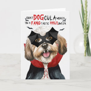 Havanese Dog Funny Count DOGcula Halloween Feiertagskarte
