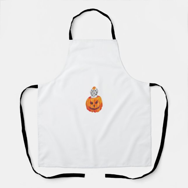 Havanese Dog Happy Halloween Pumpkin Schürze (Vorderseite)