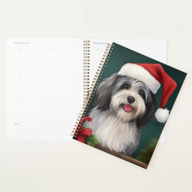 Havanese Dog in Schneeschweihnacht Planer (Anzeige)
