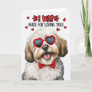 Havanese Dog Made for Love You Valentine Feiertagskarte