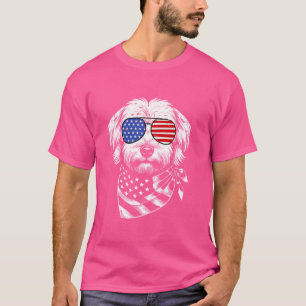 Havanese Dog Patriotic 4. Juli American US Fla T-Shirt