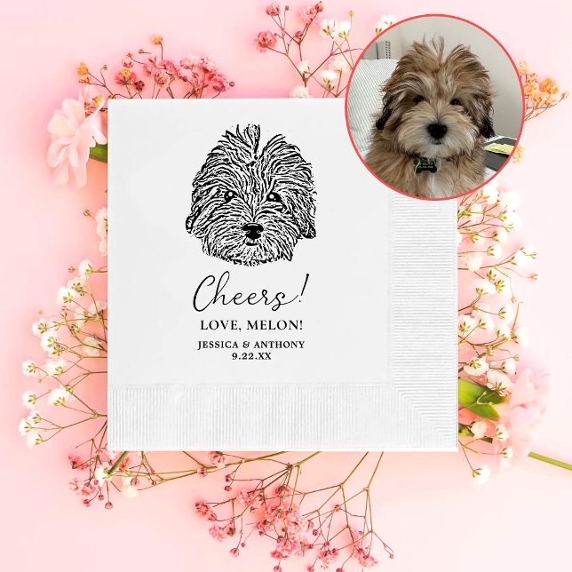 Havanese Dog Personalisiert Cheers Napkins Serviette (Von Creator hochgeladen)