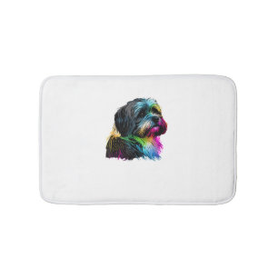 Havanese Dog Pop Art Design Havanese Badematte