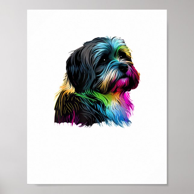 Havanese Dog Pop Art Design Havanese Poster (Vorne)