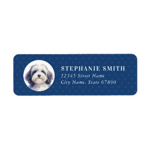 Havanese Dog Rücksendeadressen-Aufkleber
