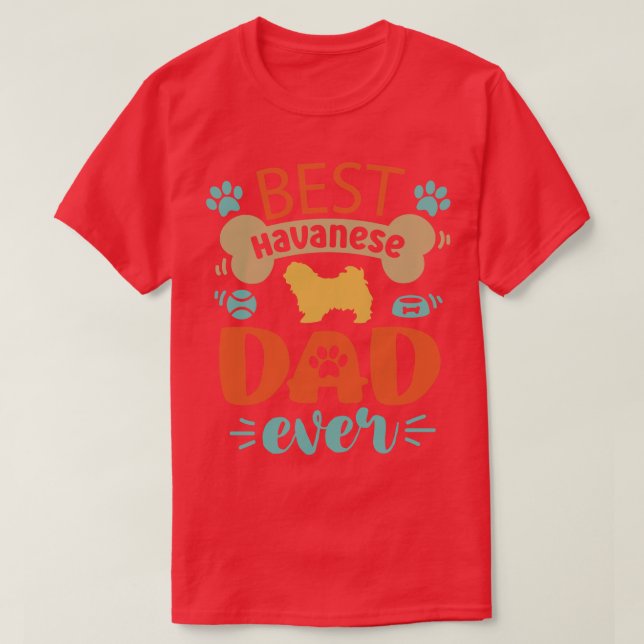 Havanese Dog Vater T-Shirt (Design vorne)