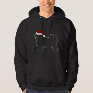 Havanese Dog Xmas Lighting Weihnachtsmannmütze Hav Hoodie