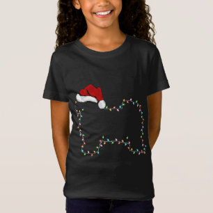 Havanese Dog Xmas Lighting Weihnachtsmannmütze Hav T-Shirt