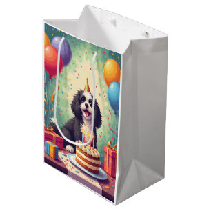 Havanese Geburtstagsfeier Mittlere Geschenktüte