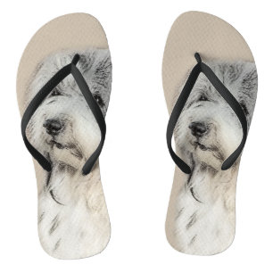 Havanese (Gold Sable) Malerei - Original Hunde Kun Flip Flops