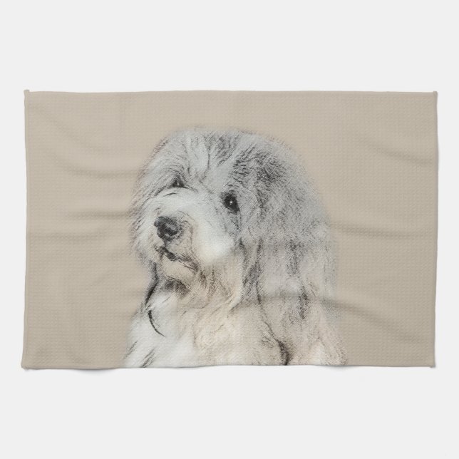 Havanese (Gold Sable) Malerei - Original Hunde Kun Geschirrtuch (Horizontal)