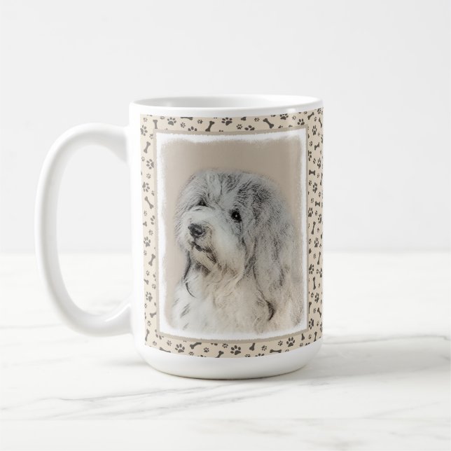 Havanese (Gold Sable) Malerei - Original Hunde Kun Kaffeetasse (Links)