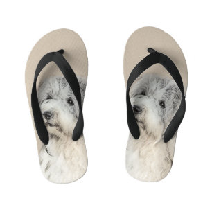 Havanese (Gold Sable) Malerei - Original Hunde Kun Kinderbadesandalen