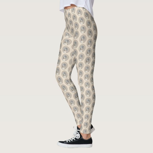 Havanese (Gold Sable) Malerei - Original Hunde Kun Leggings (Links)