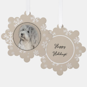 Havanese (Gold Sable) Malerei - Original Hunde Kun Ornament Karte