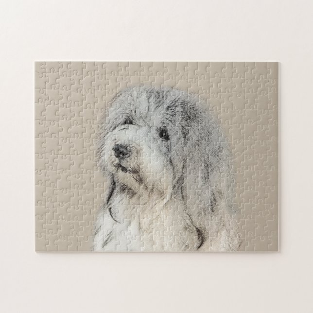 Havanese (Gold Sable) Malerei - Original Hunde Kun Puzzle (Horizontal)