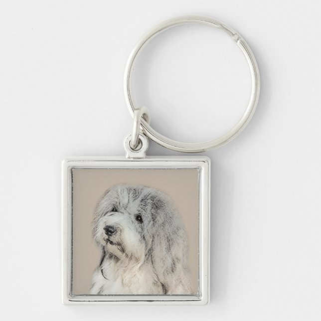Havanese (Gold Sable) Malerei - Original Hunde Kun Schlüsselanhänger (Vorne)