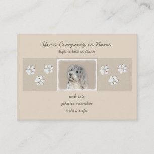 Havanese (Gold Sable) Malerei - Original Hunde Kun Visitenkarte