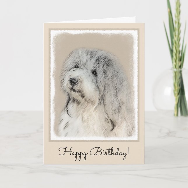 Havanese (Gold Sable) Malerei - Original Hundekuns Karte (Vorderseite)